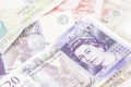 British pound background Royalty Free Stock Photo