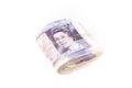 British pound sterling bank notes Royalty Free Stock Photo