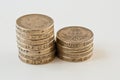 British pound coins Royalty Free Stock Photo