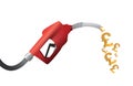 British pound currency gas pump illustration