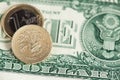 British Pound, Euro coin and US Dollar banknotes. Brexit Royalty Free Stock Photo