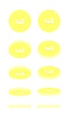 British pound rotating coins set, animation ready.