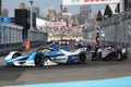 British professional racing driver Alexander Sims of BMW Andretti Team driving his Formula E car 27 during 2019 NYC E-prix