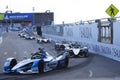 British professional racing driver Alexander Sims of BMW Andretti Team driving his Formula E car 27 during 2019 NYC E-prix