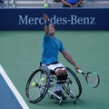 British professional wheelchair tennis player Gordon Reid in action during US Open 2017 Wheelchair Men`s Singles semifinal