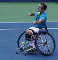 British professional wheelchair tennis player Gordon Reid in action during US Open 2017 Wheelchair Men`s Singles semifinal