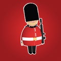 British Queens Guard infantry character Royalty Free Stock Photo