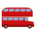 British red bus icon cartoon vector. London city Royalty Free Stock Photo