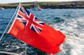 British Red Ensign Flag on The Bow of a Ship Royalty Free Stock Photo