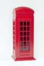The British red phone booth isolated Royalty Free Stock Photo