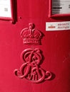 British red post box with Edward VII Cypher, London