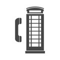 British Red Telephone Booth Isolated Royalty Free Stock Photo