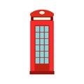 British Red Telephone Booth Isolated Royalty Free Stock Photo