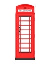 British Red Telephone Booth Isolated Royalty Free Stock Photo