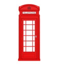 British Red Telephone Booth Isolated Royalty Free Stock Photo