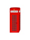 London Red Telephone Booth - UK typical phone booth vector