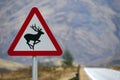 British road sign - Scottish Highlands Royalty Free Stock Photo