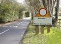 British road speed sign