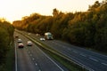 British road during sunset