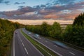 British road during sunset