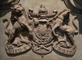 British Royal Coat of Arms 18th century Royalty Free Stock Photo