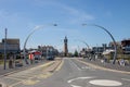 The British seaside town of Skegness in the East Lindsey a district of Lincolnshire, England, showing the an old towner on a