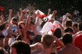 British supporters react while watching the world soccer championship games detail