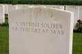 A British soldier of the great world war one. Royalty Free Stock Photo