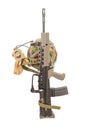 British soldiers machine gun Royalty Free Stock Photo