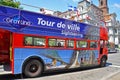 Double-decker tour bus in Montreal Royalty Free Stock Photo