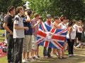 British supporters with flag