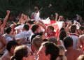 British supporters react while watching the world soccer championship games detail