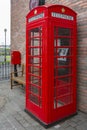 British syle red telephone box