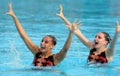 British synchro swimmers Royalty Free Stock Photo