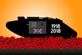 British tank, commemoration of the centenary of the great war