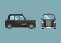 British Taxi car in flat style