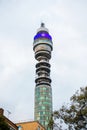 The British Telecom Tower at 60 Cleveland Street, Fitzrovia. UK