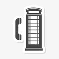 British Telephone Booth Isolated sticker