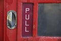 British Telephone Box door Royalty Free Stock Photo