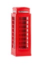 British telephone box, isolated on a white background Royalty Free Stock Photo