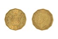 A British 1937 three pence coin
