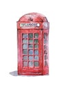 British traditional telephone booth