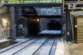 Train tunnel in snow Royalty Free Stock Photo