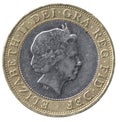 British Two Pound Coin (front)