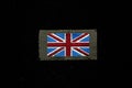 British Union Flag,Jack Black Space Background Royalty Free Stock Photo