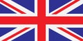 British union jack flag , United kingdom symbol , UK Band - Vector Royalty Free Stock Photo