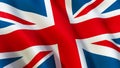 The British Union Jack flag, waving in the wind Royalty Free Stock Photo