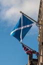 British Union Jack and Scottish Saltire on a top of City Chamber