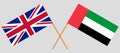 British and United Arab Emirates. The UK and UAE flags. Official colors. Correct proportion. Vector Royalty Free Stock Photo