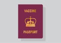 British vaccine passport vector illustration Royalty Free Stock Photo